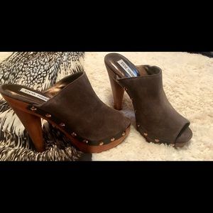 EUC Steve Madden Brown Leather and Suede Heels-7M